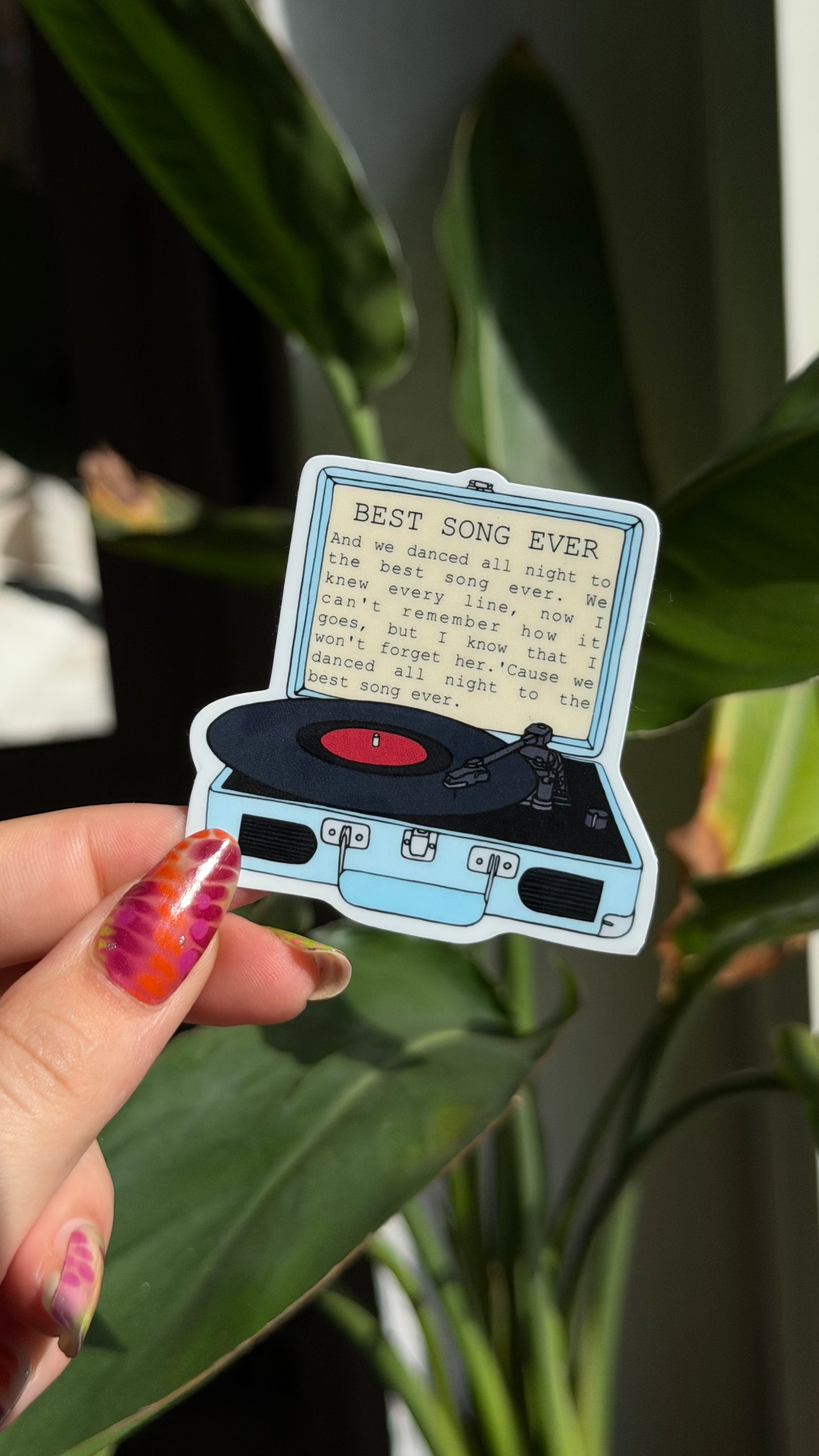 Book/ record player waterproof stickers