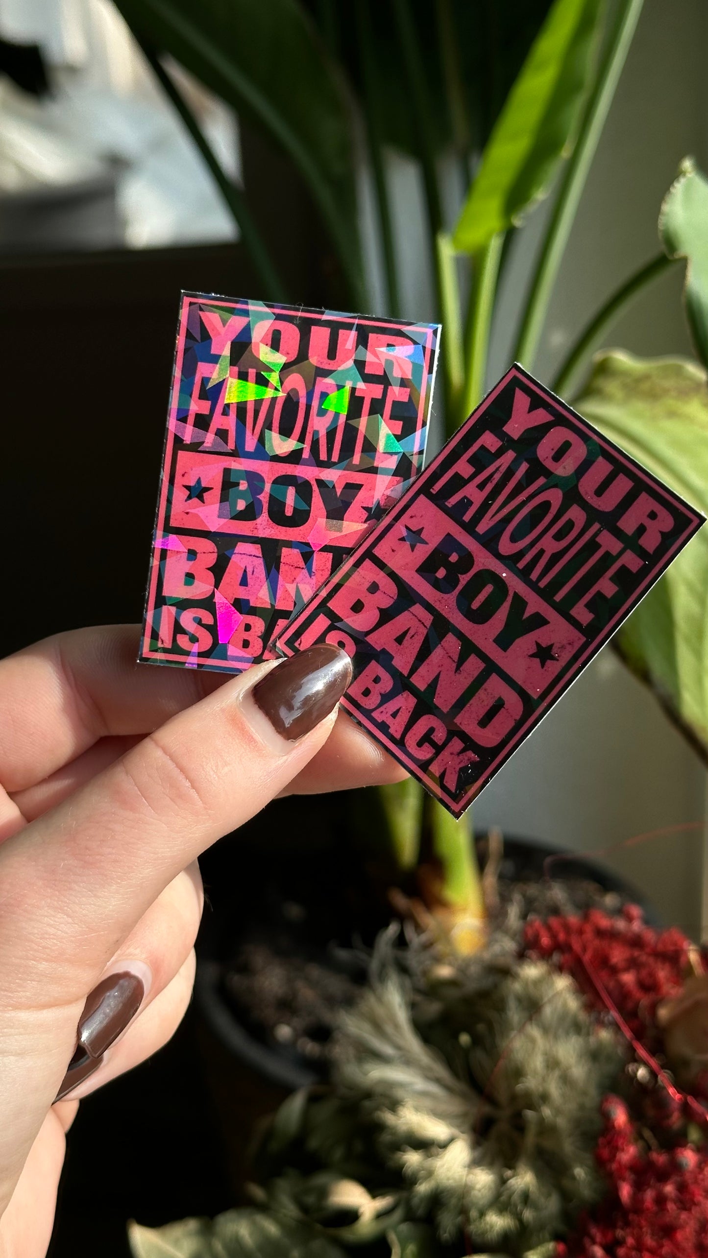 Favorite boyband glitter stickers