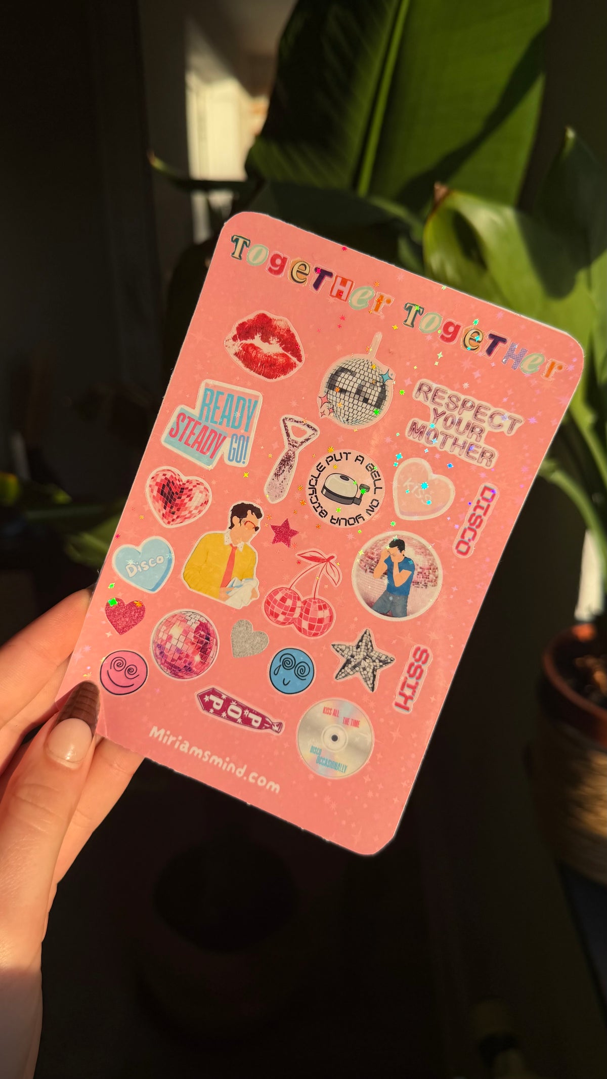 Together together glitter sticker sheet