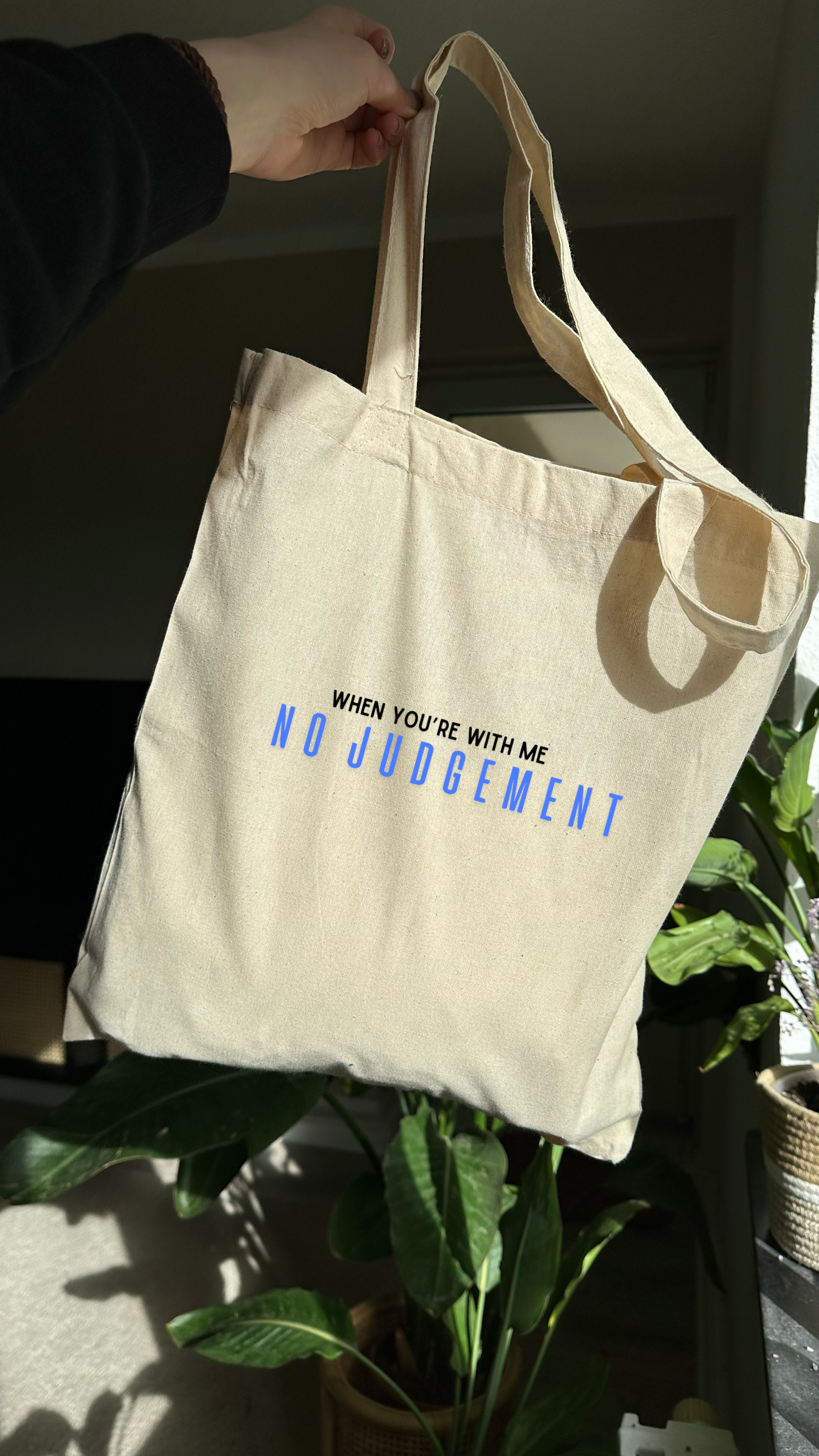 No judgement tote bag