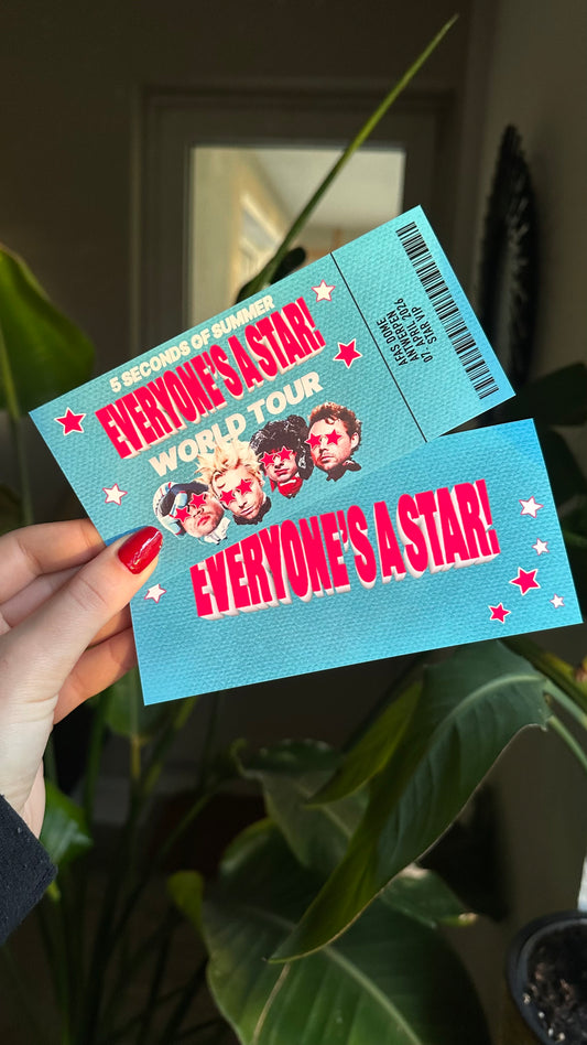 Everyones a Star tickets customizable
