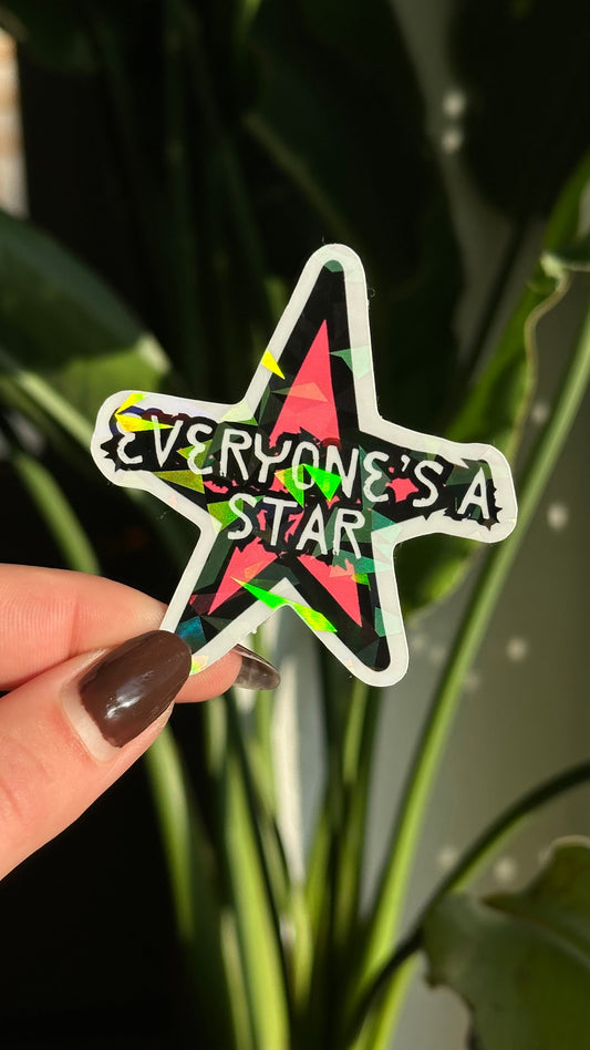 EAS star glitter sticker