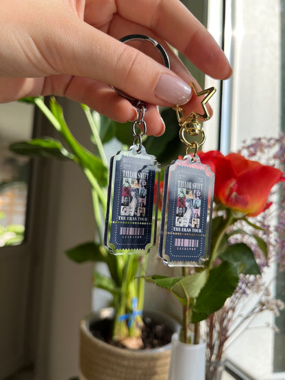 Taylor Ticket Keychain the Eras Tour