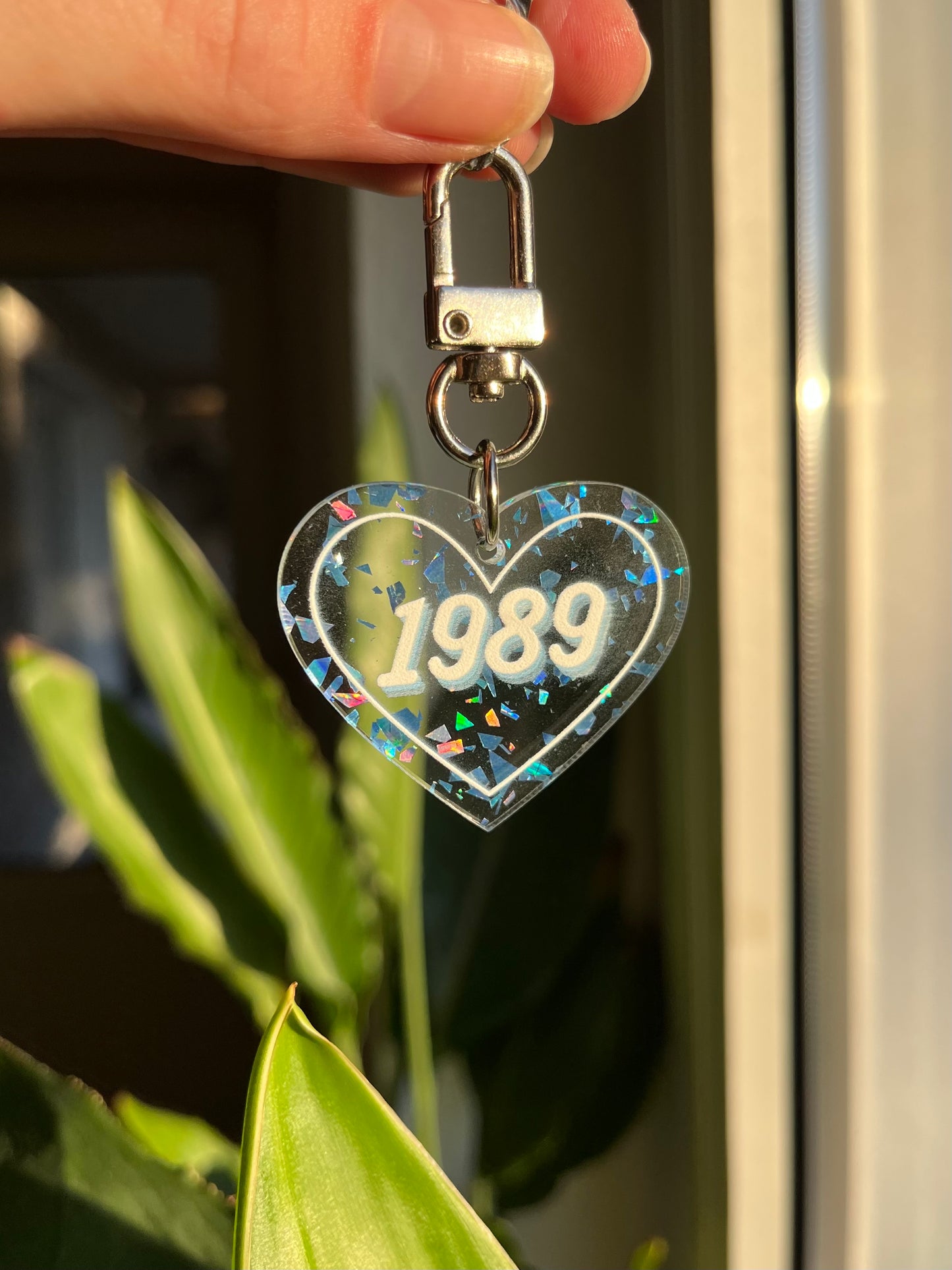 1989 acrylic Heart Keychain