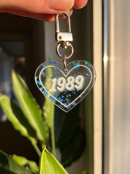 1989 acrylic Heart Keychain