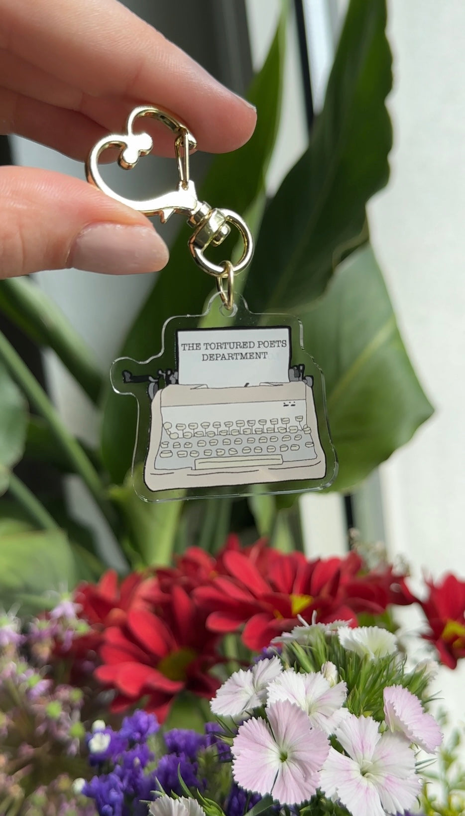 Typewriter keychain