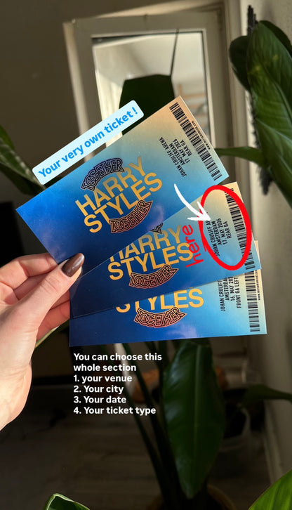 Together fan tickets customizable