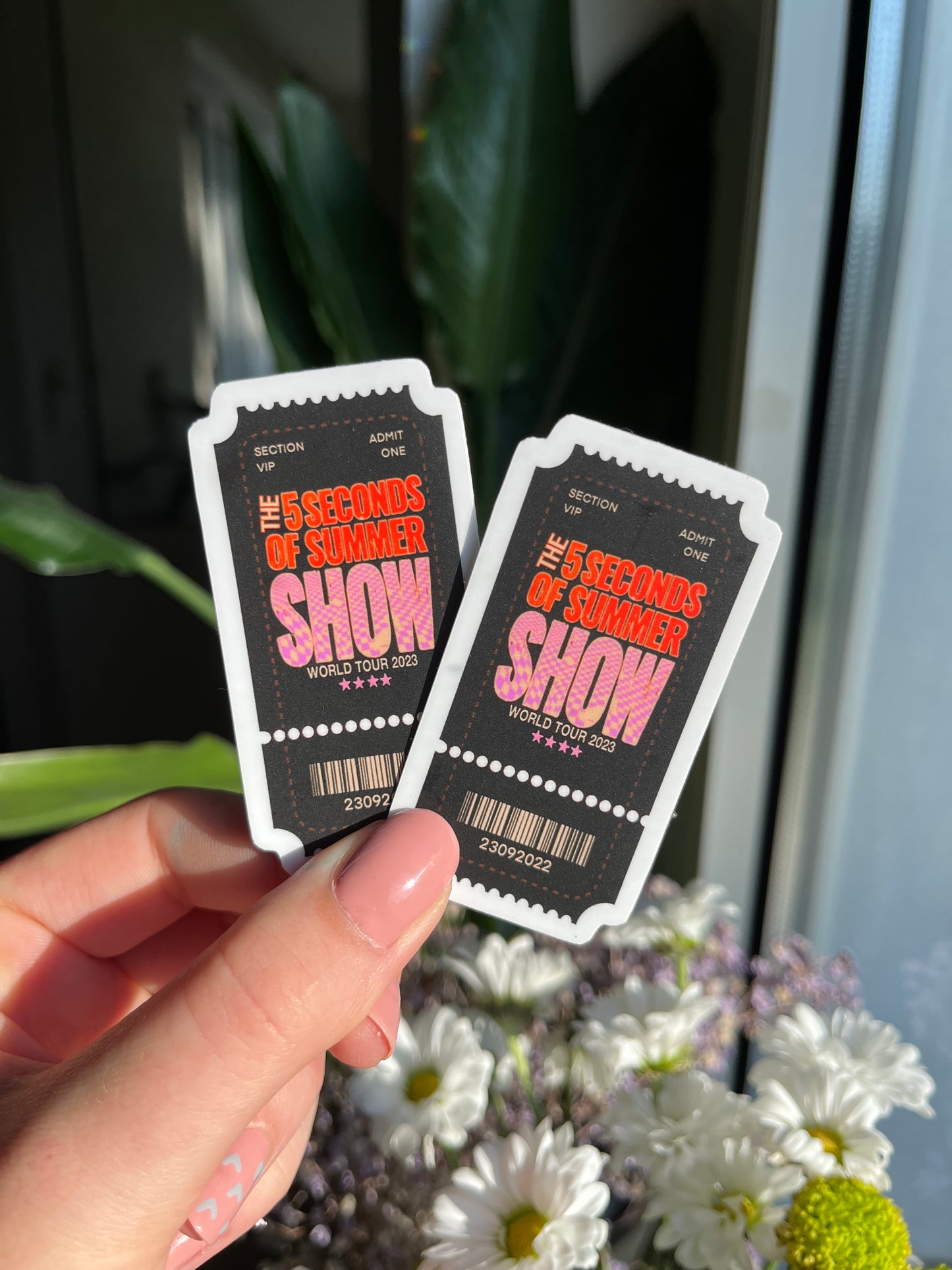 Waterproof 5sos Show Tour Ticket Sticker