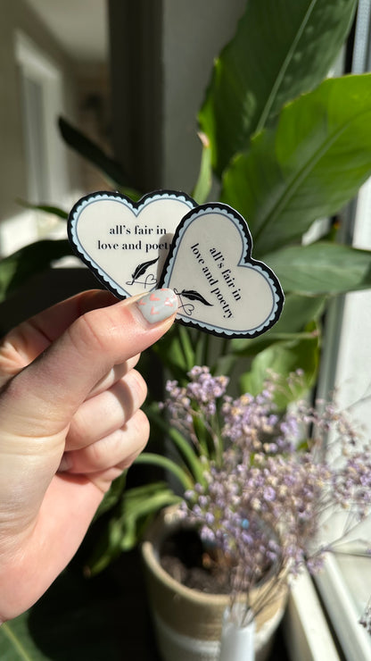 Love and poetry stickers