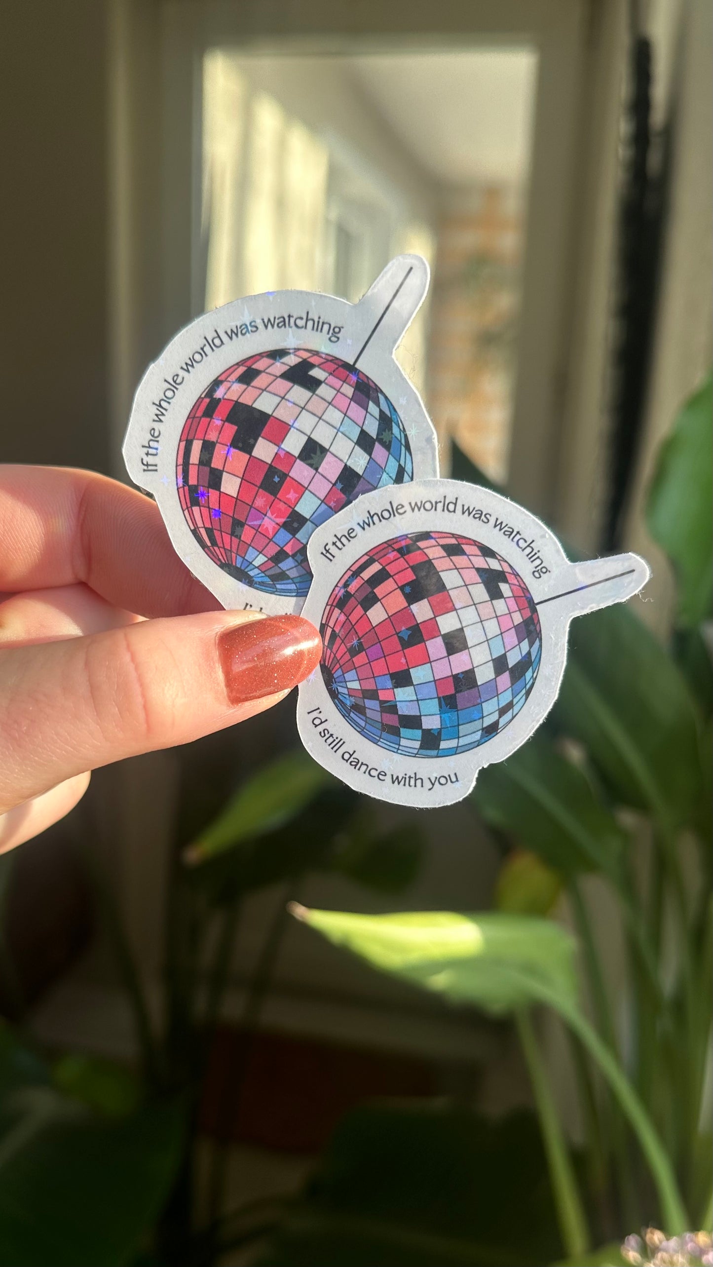 this town glitter sticker