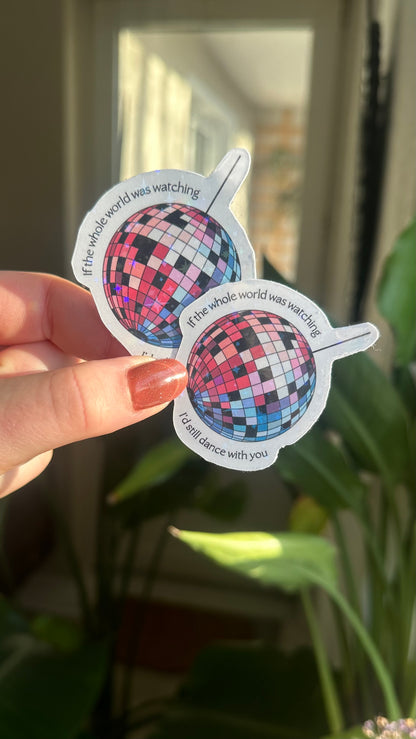 this town glitter sticker