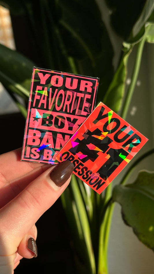 Favorite boyband glitter stickers