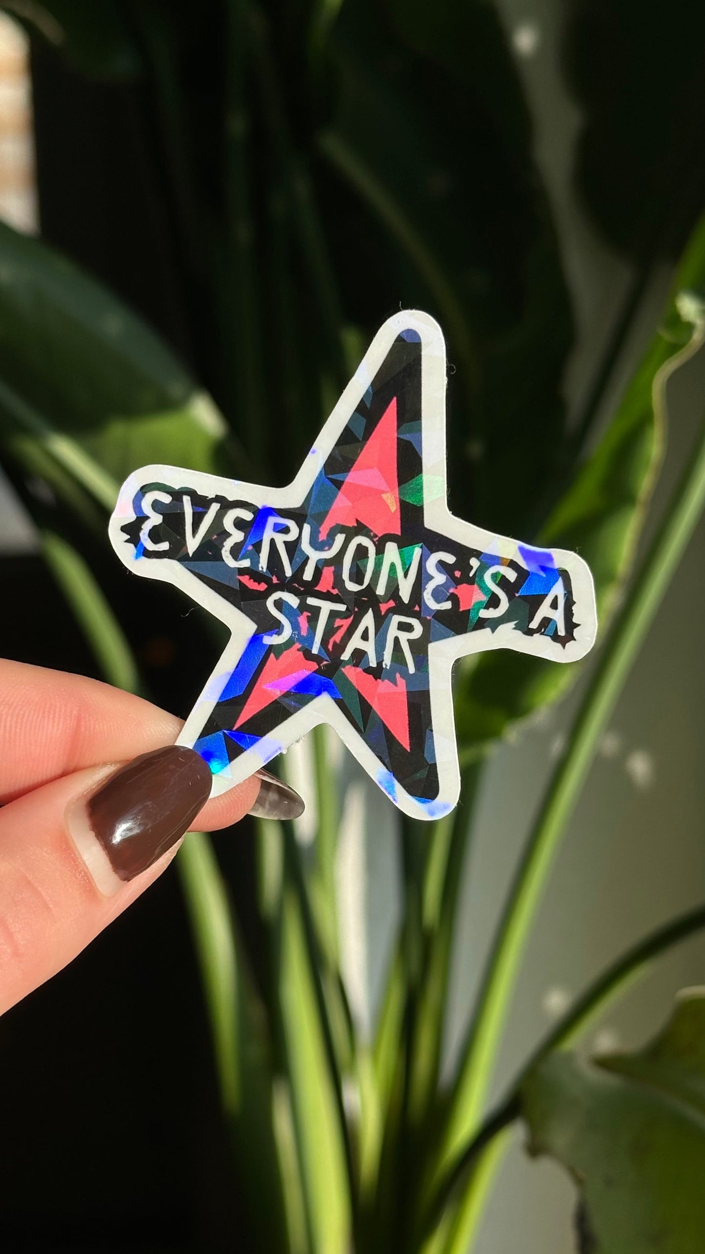 EAS star glitter sticker