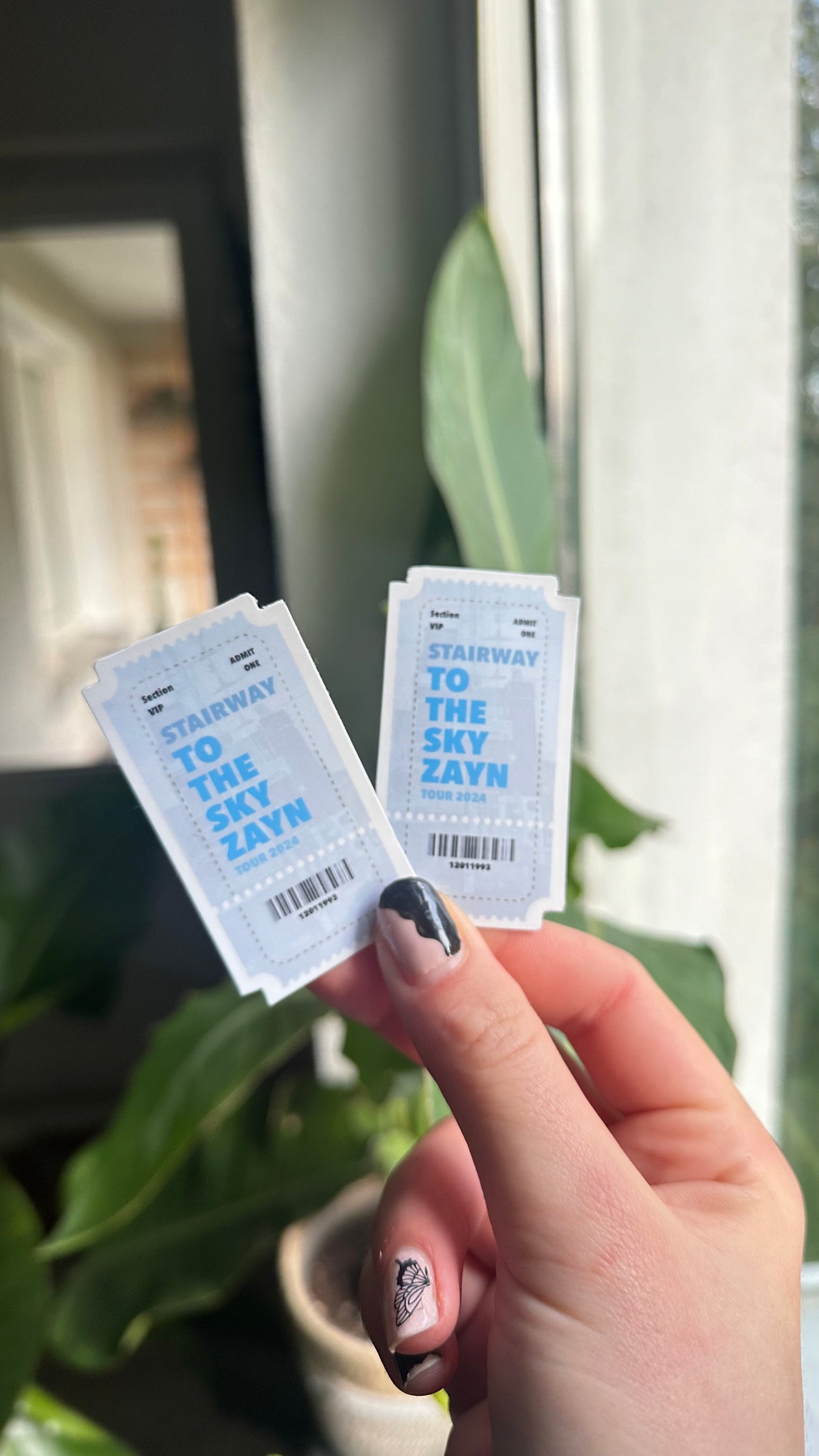 Stairway ticket stickers