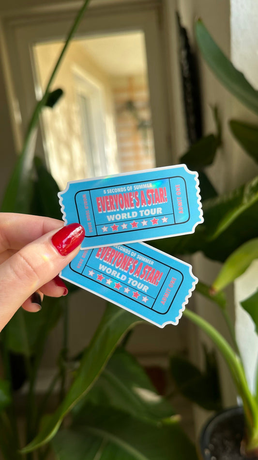 Everyone’s a star ticket sticker