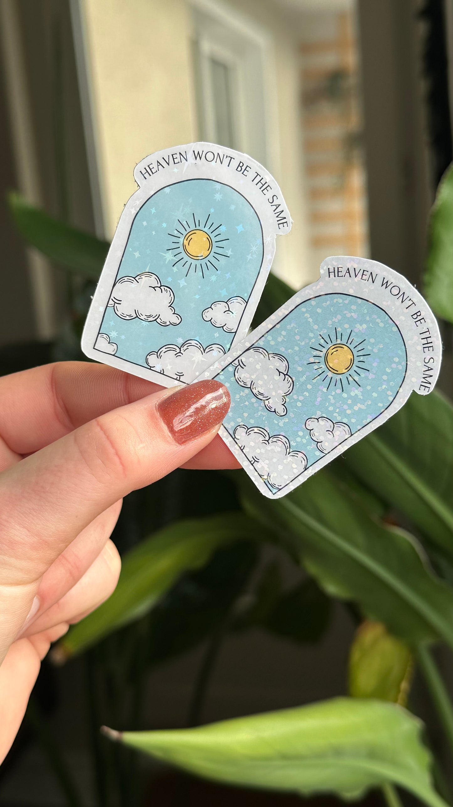 heaven glitter sticker