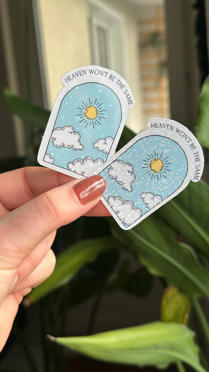 heaven glitter sticker