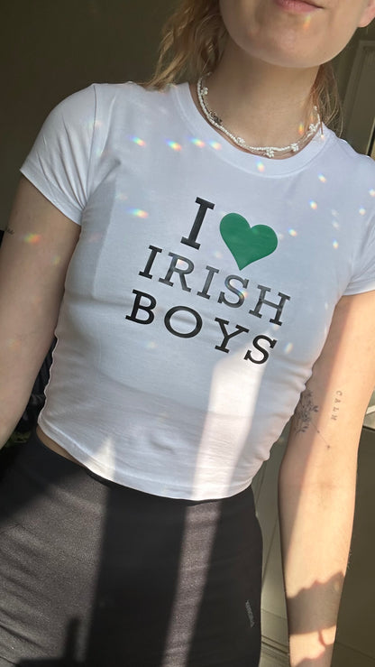 i love irish boys baby tee