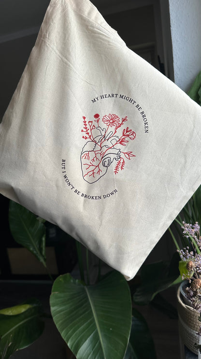 Saturdays flowers tote bag