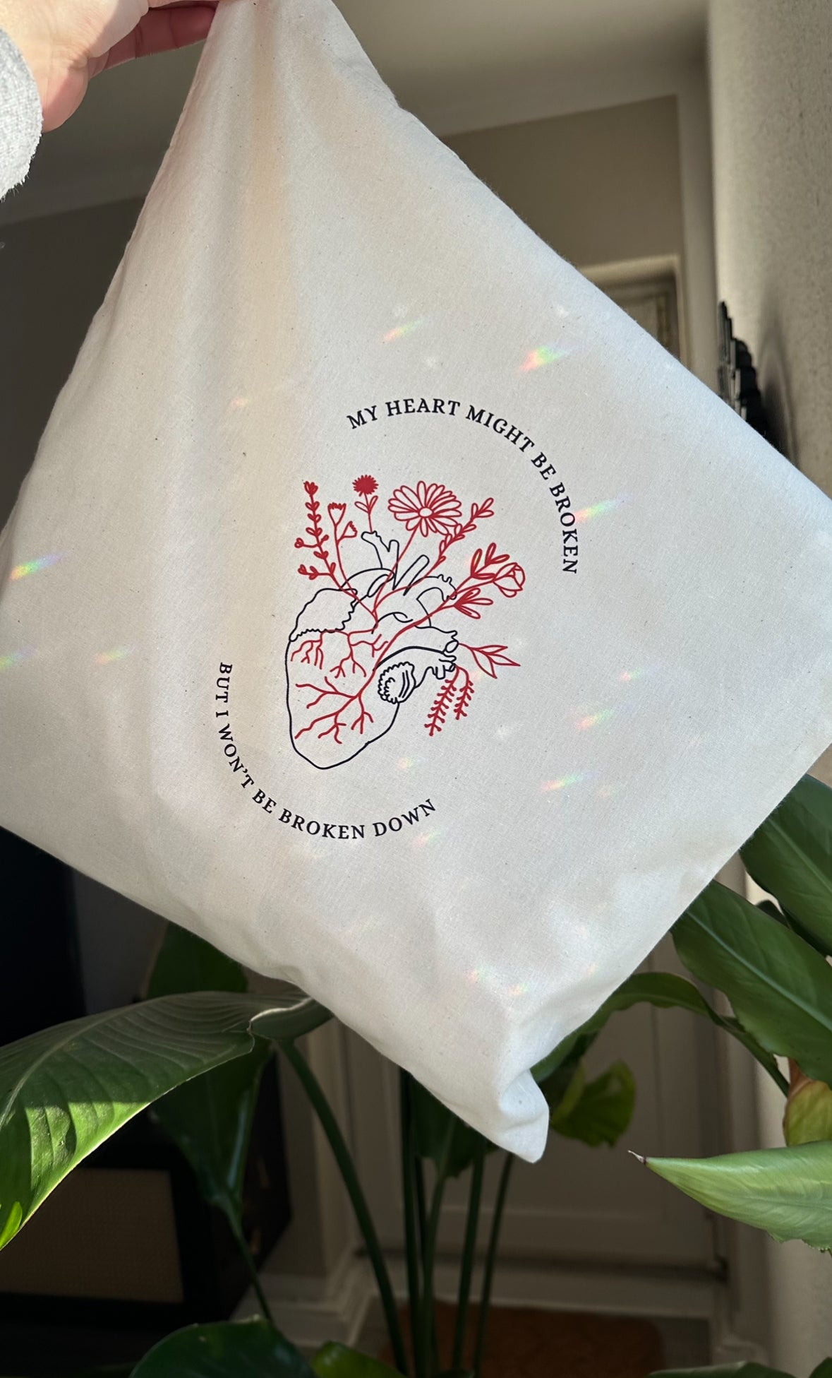 Saturdays flowers tote bag