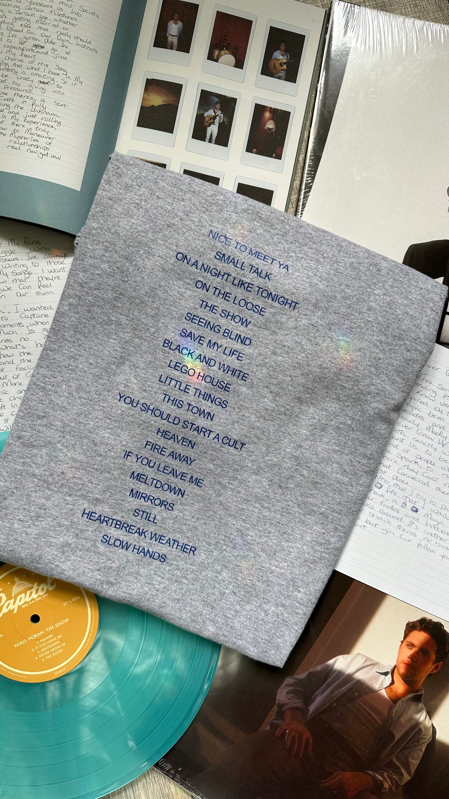 The show setlist tshirt