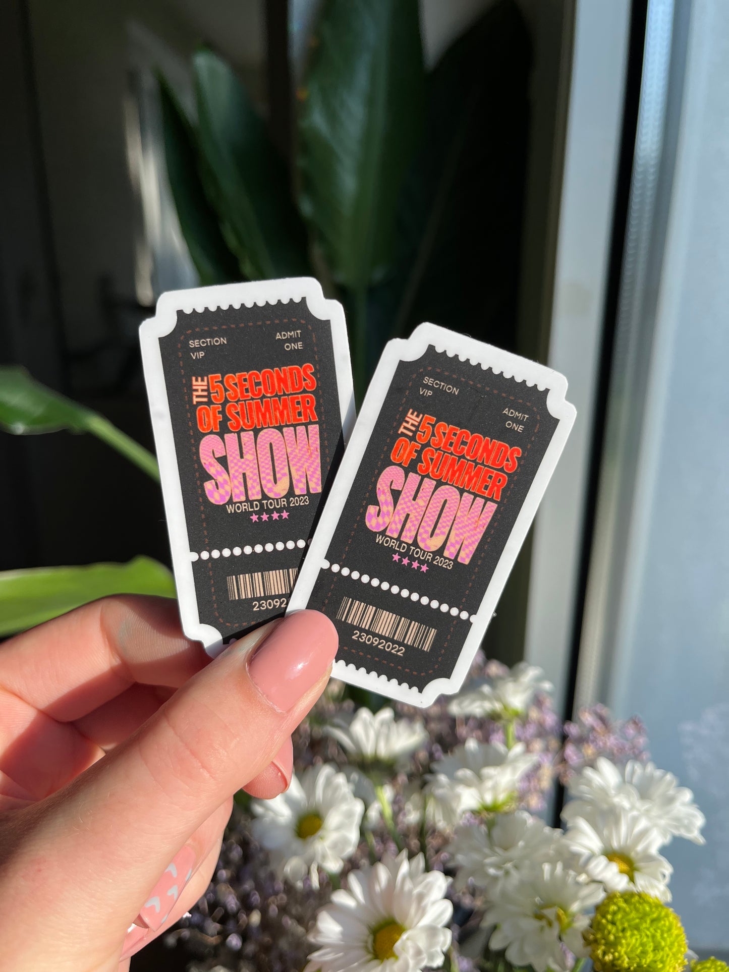 Waterproof 5sos Show Tour Ticket Sticker