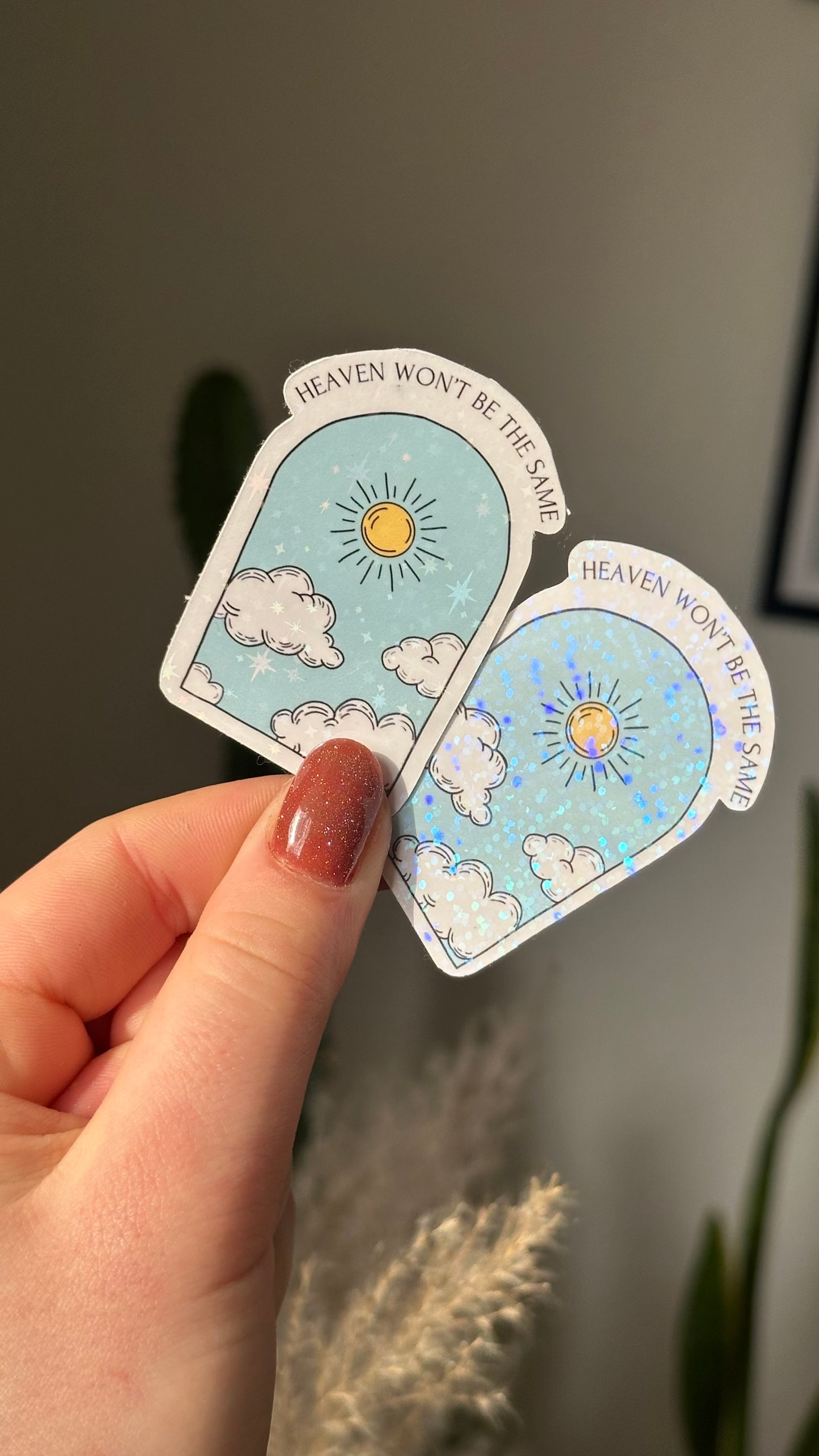 heaven glitter sticker
