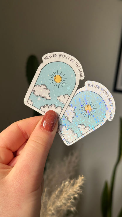 heaven glitter sticker