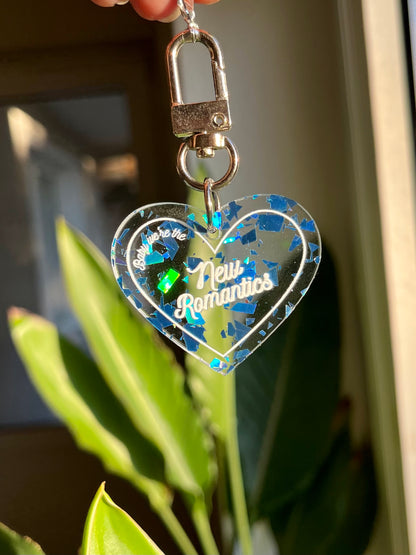 New Romantics acrylic heart keychain