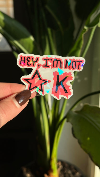 Not ok glitter sticker