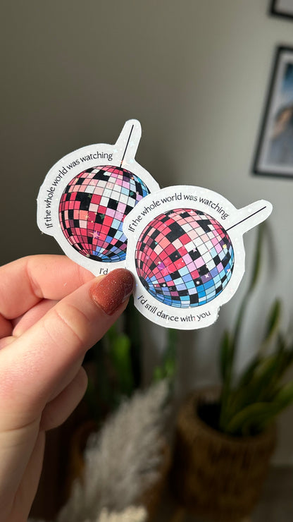 this town glitter sticker