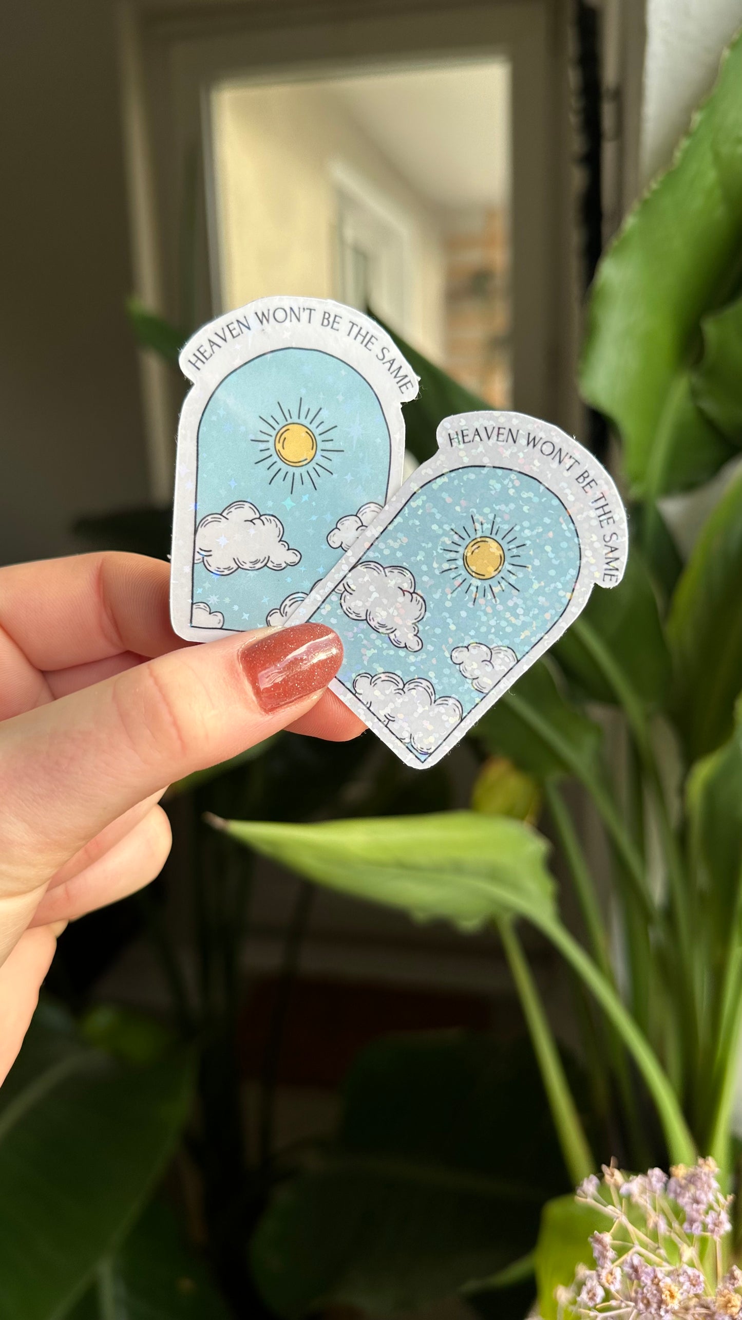 heaven glitter sticker