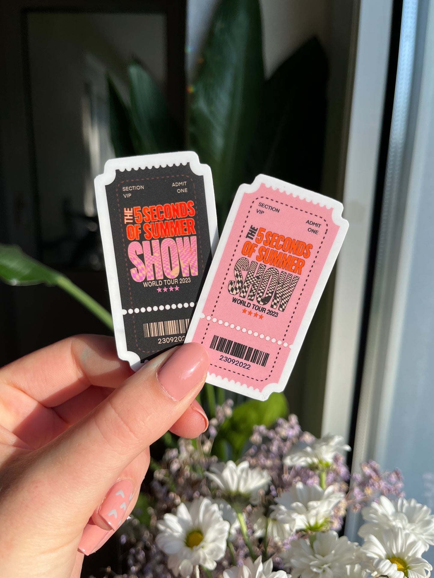 Waterproof 5sos Show Tour Ticket Sticker