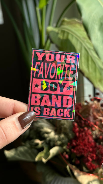 Favorite boyband glitter stickers