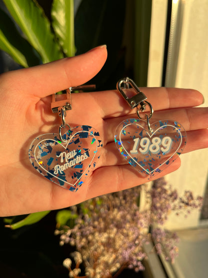 1989 acrylic Heart Keychain