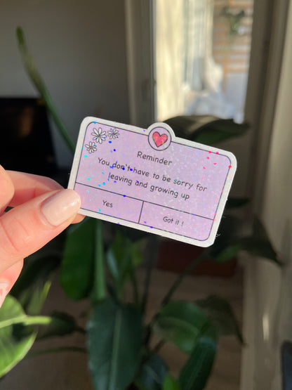 glitter reminder Matilda sticker