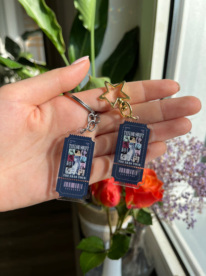 Taylor Ticket Keychain the Eras Tour