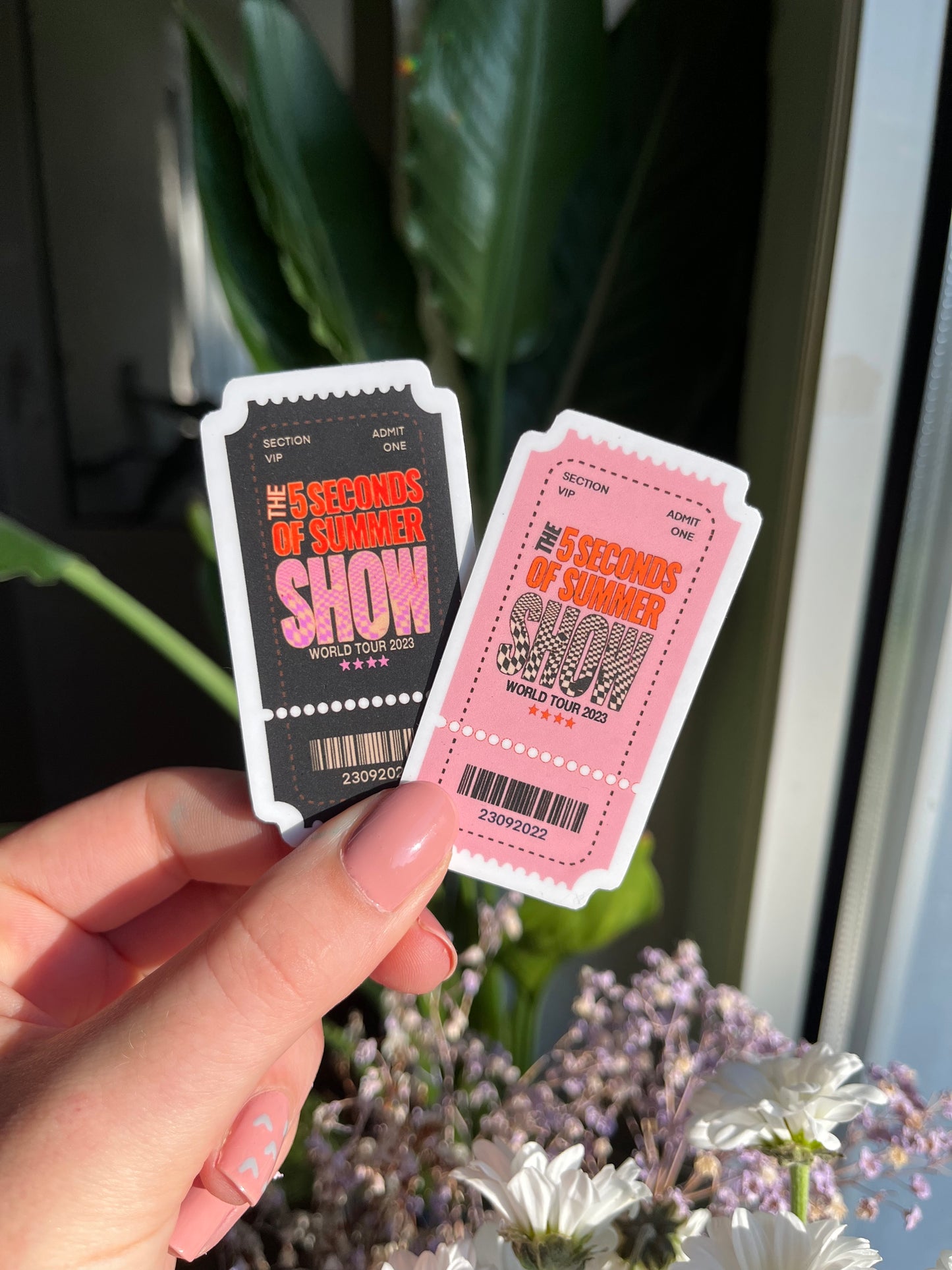 Waterproof 5sos Show Tour Ticket Sticker