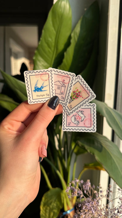 Fruitman inspired stamp stickers