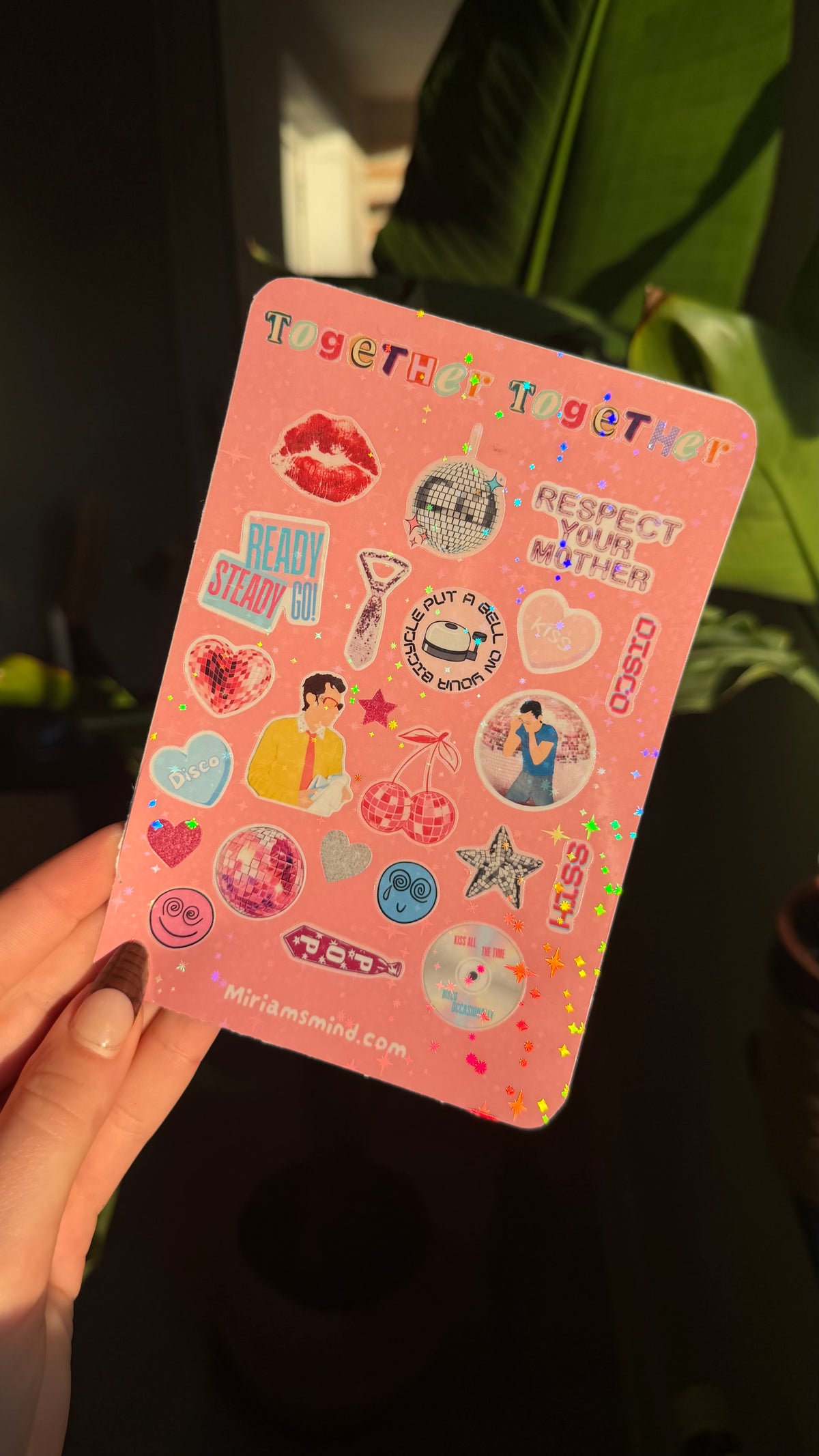 Together together glitter sticker sheet