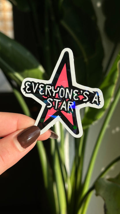 EAS star glitter sticker
