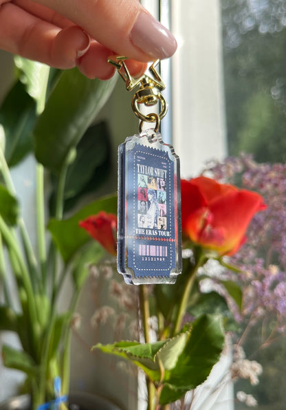 Taylor Ticket Keychain the Eras Tour