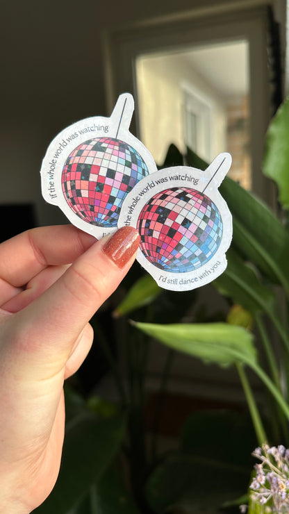 this town glitter sticker