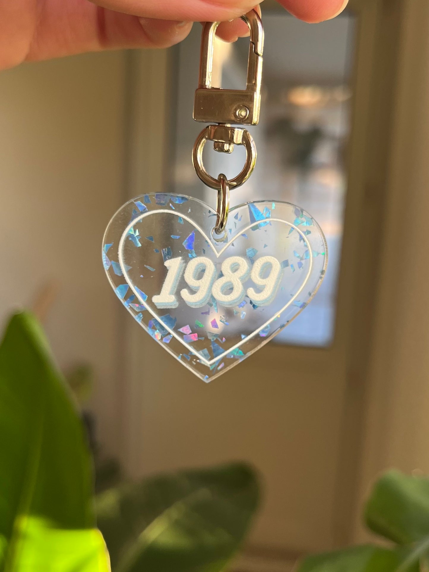 1989 acrylic Heart Keychain