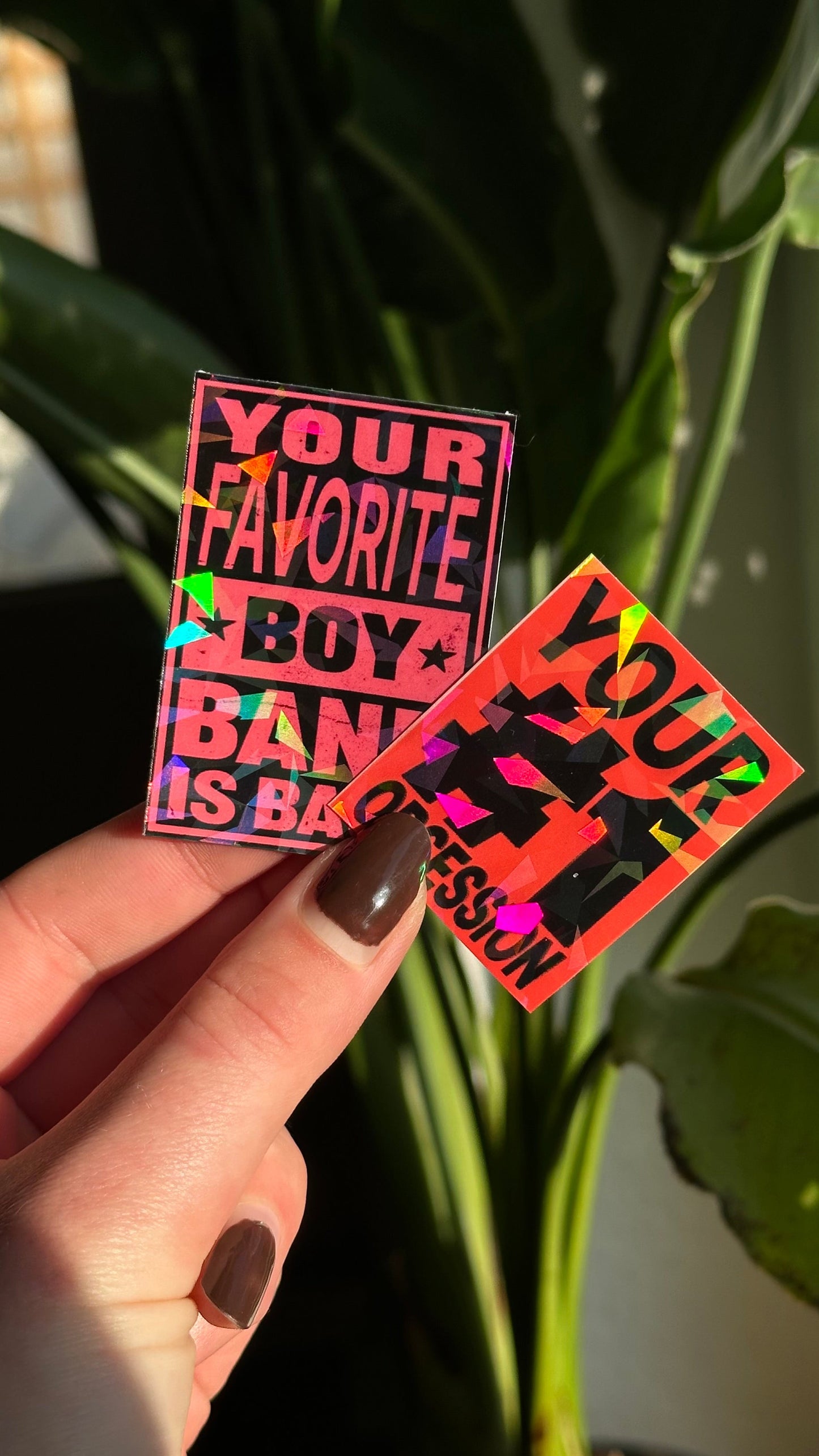 Favorite boyband glitter stickers