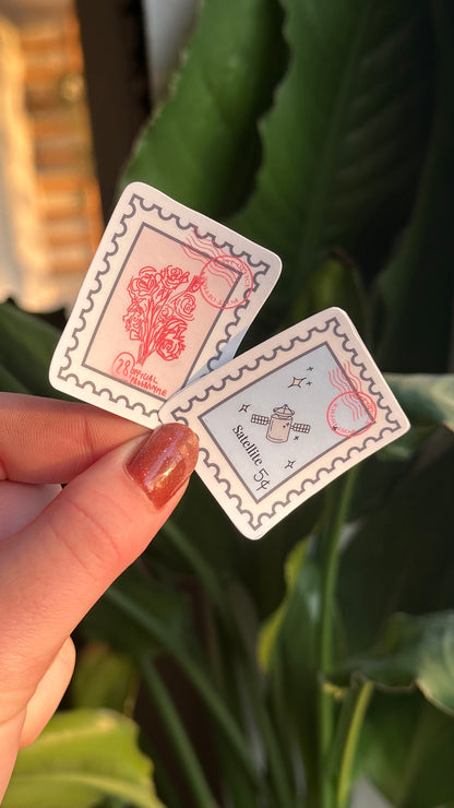28& Satellite stamp stickers