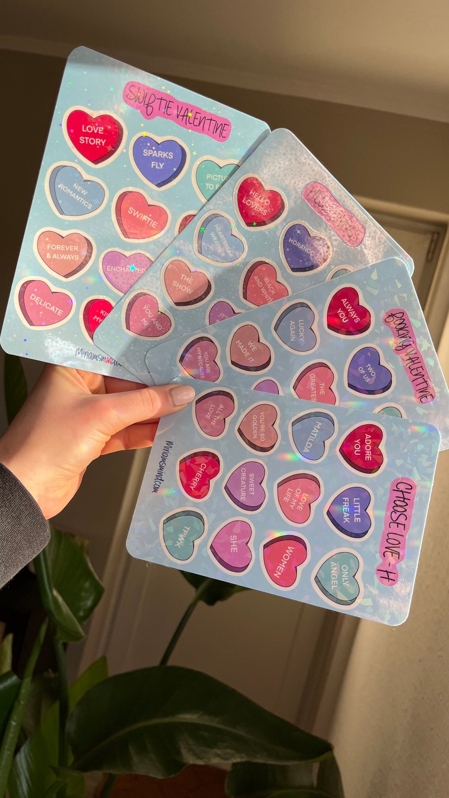 Choose Love glitter sticker sheet