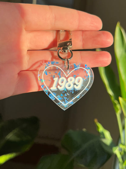 1989 acrylic Heart Keychain