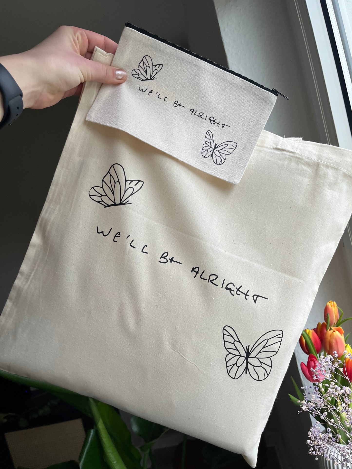 WBA butterfly tote bag