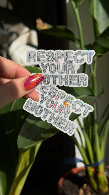 Respect glitter stickers